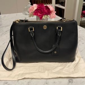 GUC Tory Burch Robinson Double Zip Black